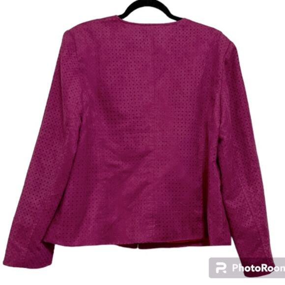 Koret Poly Suede Purple Jacket size 16 - Picture 4 of 7